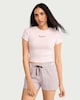 image 3 of F&F 2-Piece Cotton Rich Striped Pyjama Set in Multi Pink