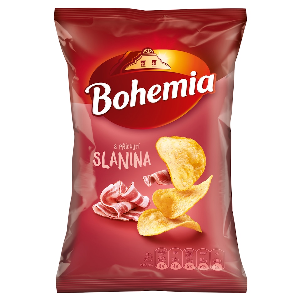Bohemia Chips s příchutí slanina 60g