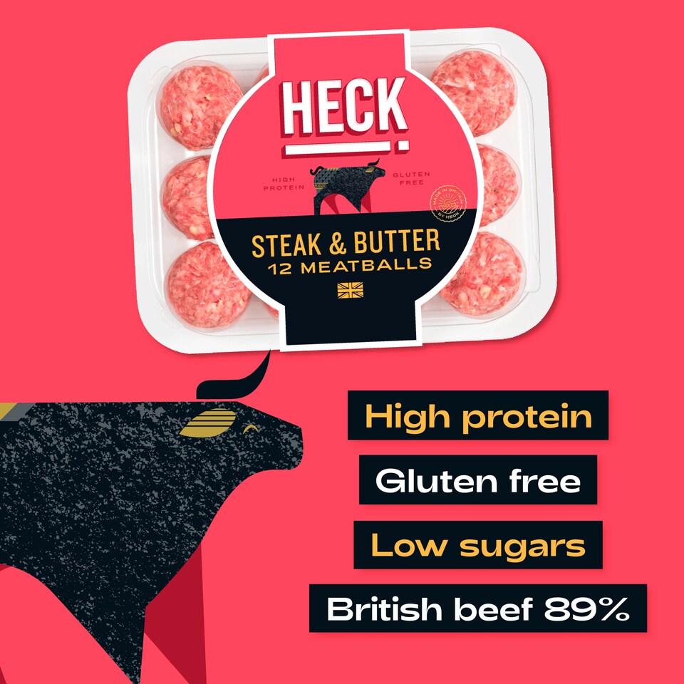 image 1 of Heck Steak & Butter Meatball 12 Pack 300G