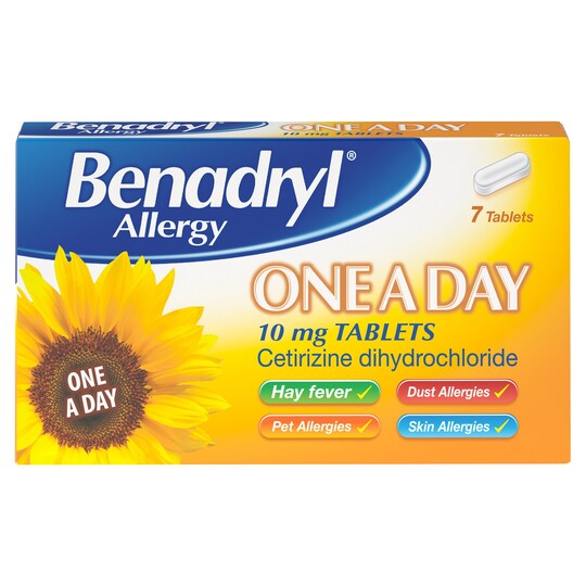 Benadryl Cetirizine 7'S Tesco Groceries