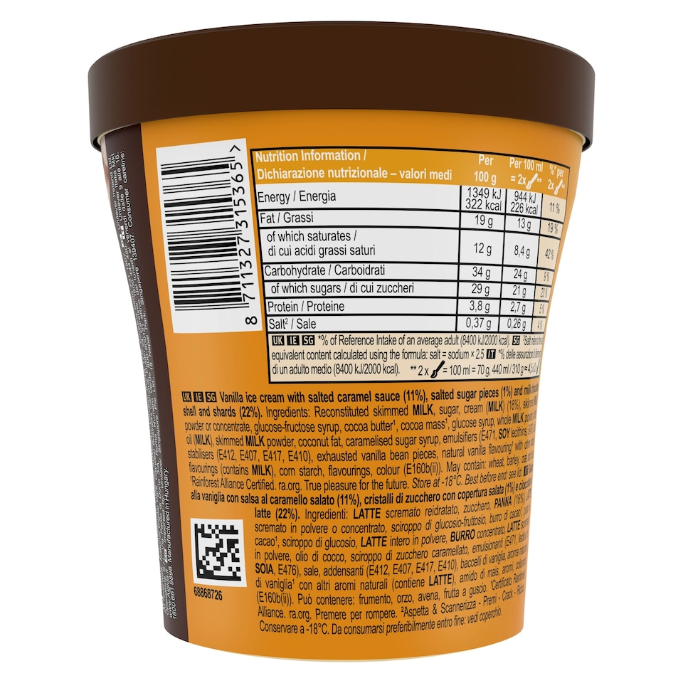 image 1 of Magnum Double Salt Caramel Ice Cream Tub 440Ml