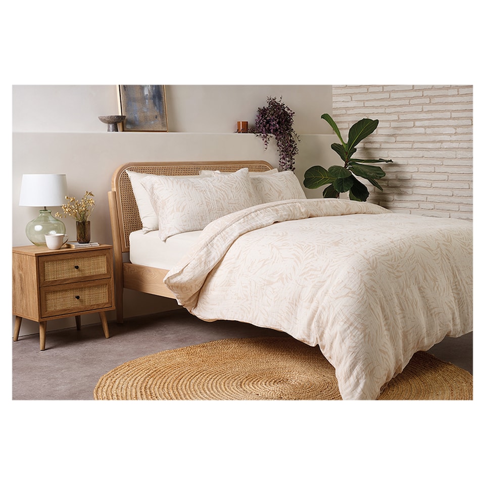 F&F Home Muslin Palm Duvet Set Double