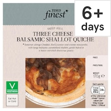 Tesco Finest Three Cheese & Balsamic Shallot Quiche 170g