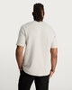 image 3 of F&F Pure Cotton Waffle Textured Regular Fit T-Shirt in Grey