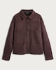 image 4 of F&F Faux Suede Collared Co-ord Shirt Jacket in Brown