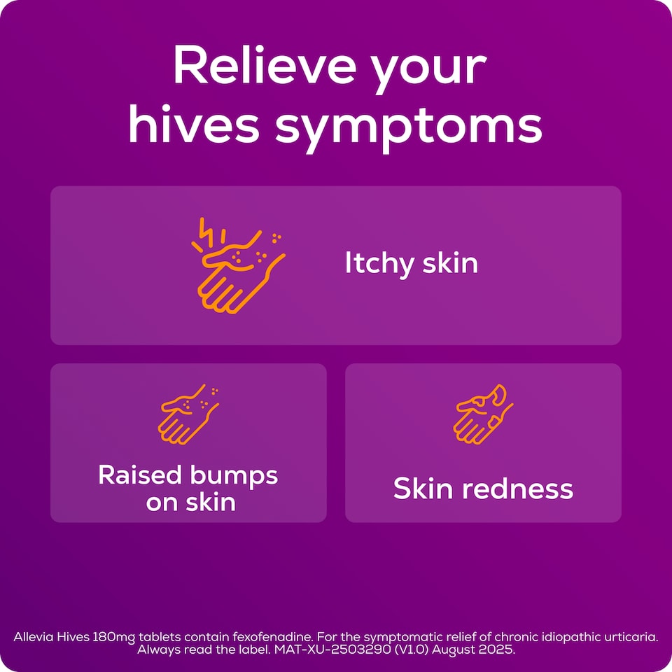 image 1 of ALLEVIA Hives 180MG Tablets 15 Pack
