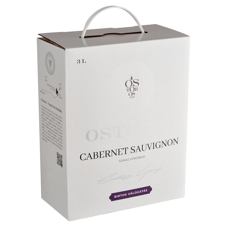 Ostorosbor Bag-In-Box Felső-Magyarországi Cabernet Sauvignon száraz vörösbor 12,5% 3 l