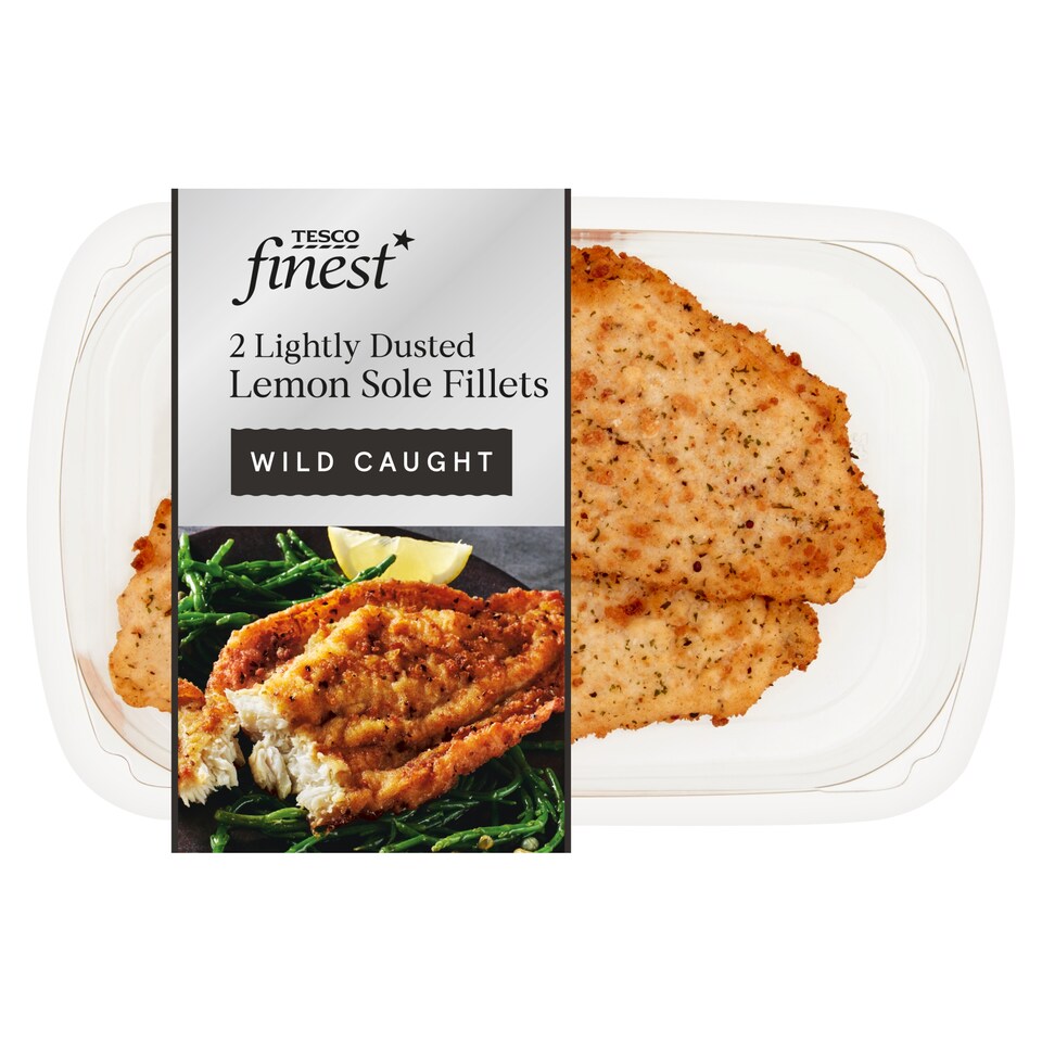 Tesco Finest 2 Lightly Dusted Lemon Sole Fillets 265G