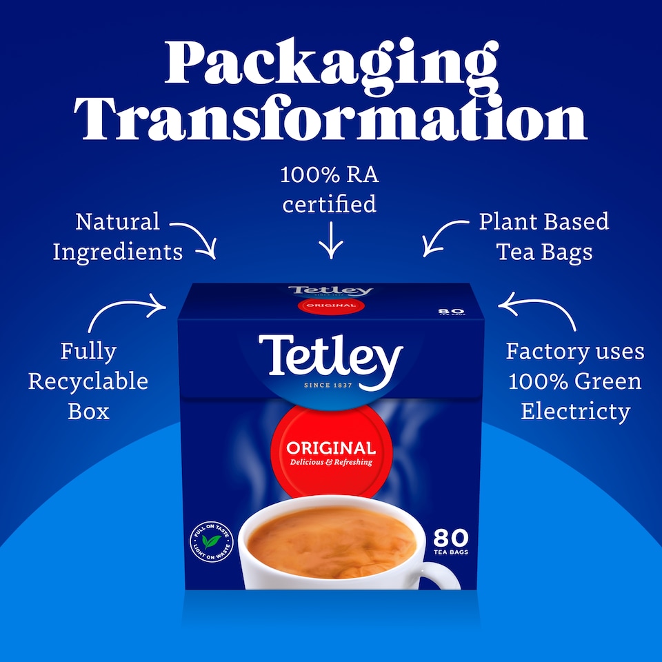 image 1 of Tetley 80 Tea Bags 250G