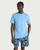image 1 of F&F Pure Cotton Tropical Print Short Pyjama Set in Navy