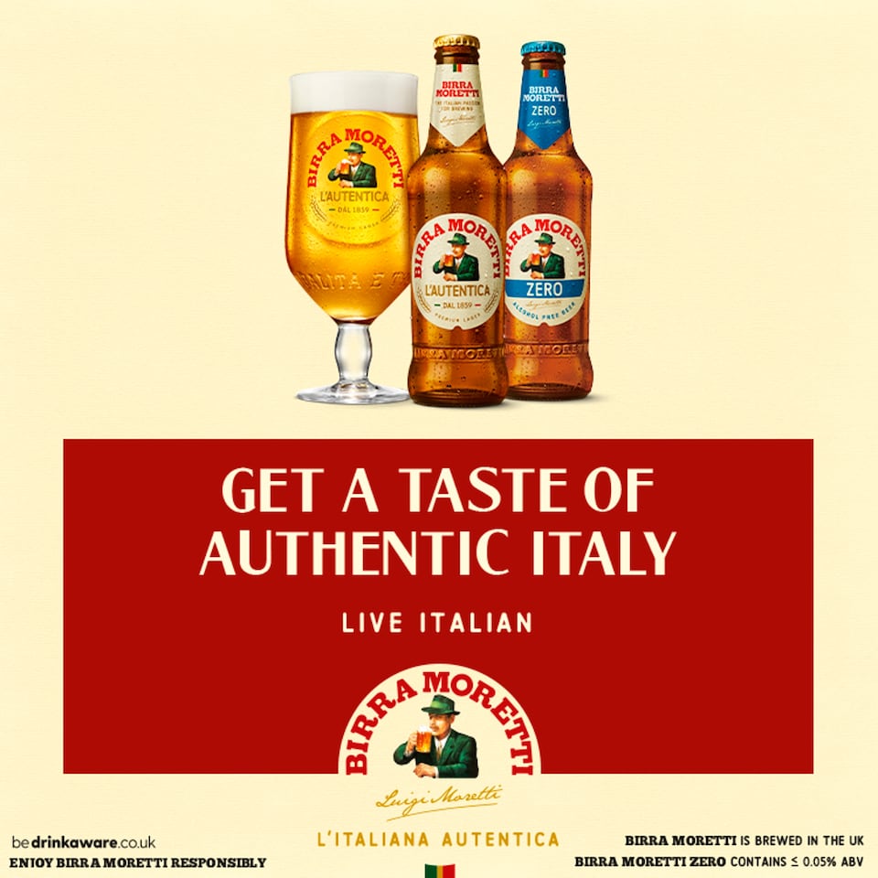image 1 of Birra Moretti Premium Lager Beer Bottle 12x330ml
