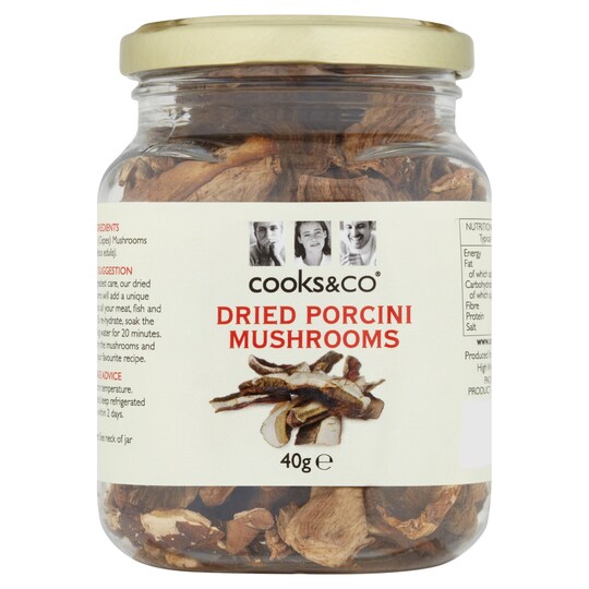 Cooks & Co Dried Porcini Mushrooms 40G Tesco Groceries