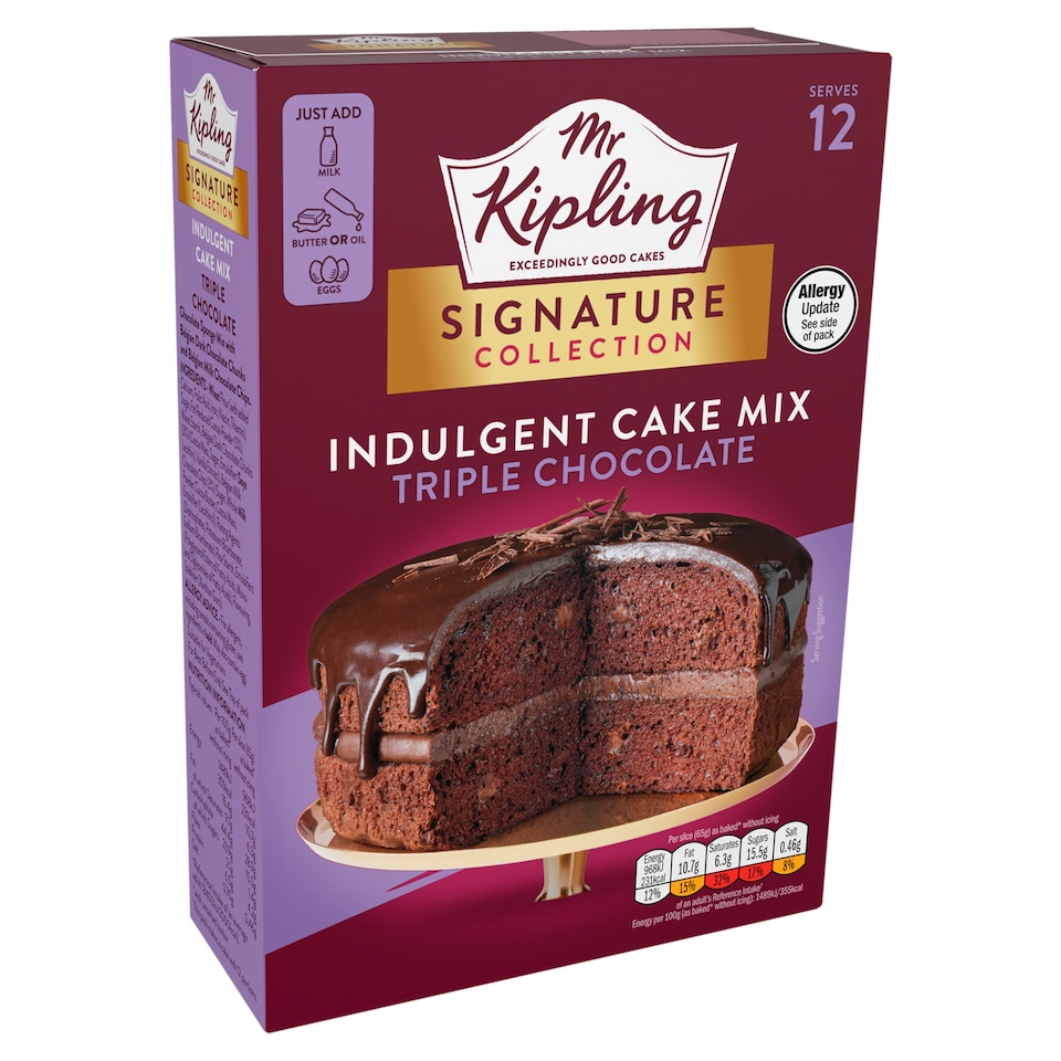 image 1 of Mr Kipling Signature Triple Chocolate Cake mix 416g