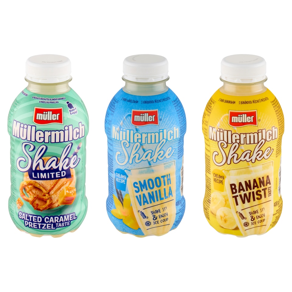 Obrázek 1 pro produkt Müller Müllermilch Shake mléčný nápoj 400g