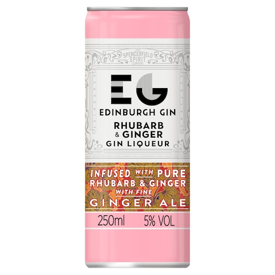 Edinburgh Gin Rhubarb Gin & Ginger Ale 250Ml Tesco Groceries