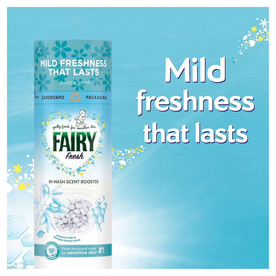image 1 of Fairy Fresh In-Wash Almond Milk & Manuka Honey Scent Booster 275g