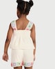 image 3 of F&F Girls 2-Piece Pure Cotton Crochet Trim Top and Shorts Set in Cream