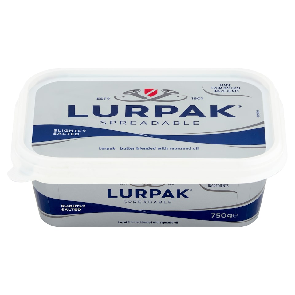 image 1 of Lurpak Slightly Salted Spreadable Blend of Butter and Rapeseed Oil 750g