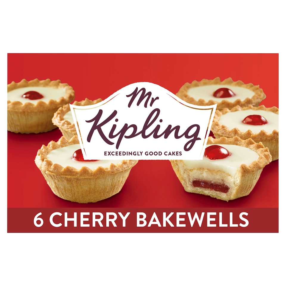 image 1 of Mr Kipling Cherry Bakewell Cake Tarts 6 Pack