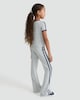 image 3 of F&F Girls 2-Piece Cherry Print T-Shirt and Flared Trousers Set in Grey Marl