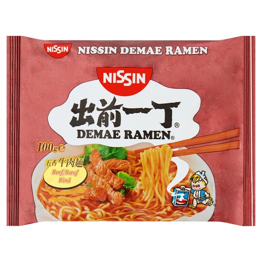 Nissin Demae Ramen Beef Noodles 100G Tesco Groceries