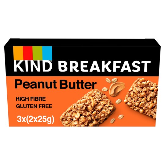 Kind Breakfast Peanut Butter Gluten Free Bars 3X2 Pack 150G Tesco