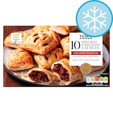 Tesco 10 Mini Beef & Red Wine Lattices 300G