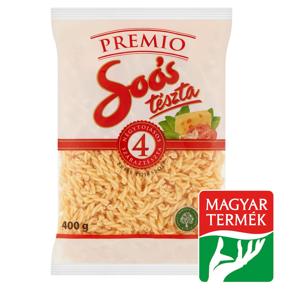 Soós Premio copfocska négytojásos száraztészta 400 g