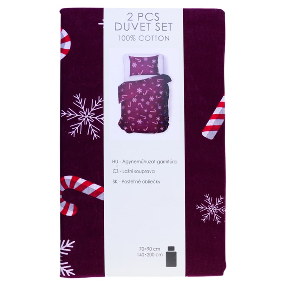 Candy Cane Duvet Set 140 x 200 cm