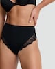 image 2 of F&F 2-Pack Lace Trim Smoothing Contour Thongs in Black