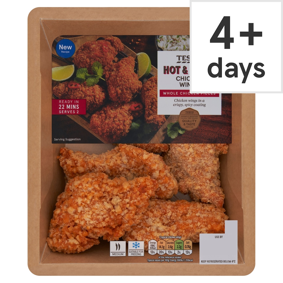 Tesco Hot & Spicy Chicken Wings 350g