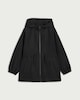 image 4 of F&F Girls Cinched Waist Hooded Raincoat in Black