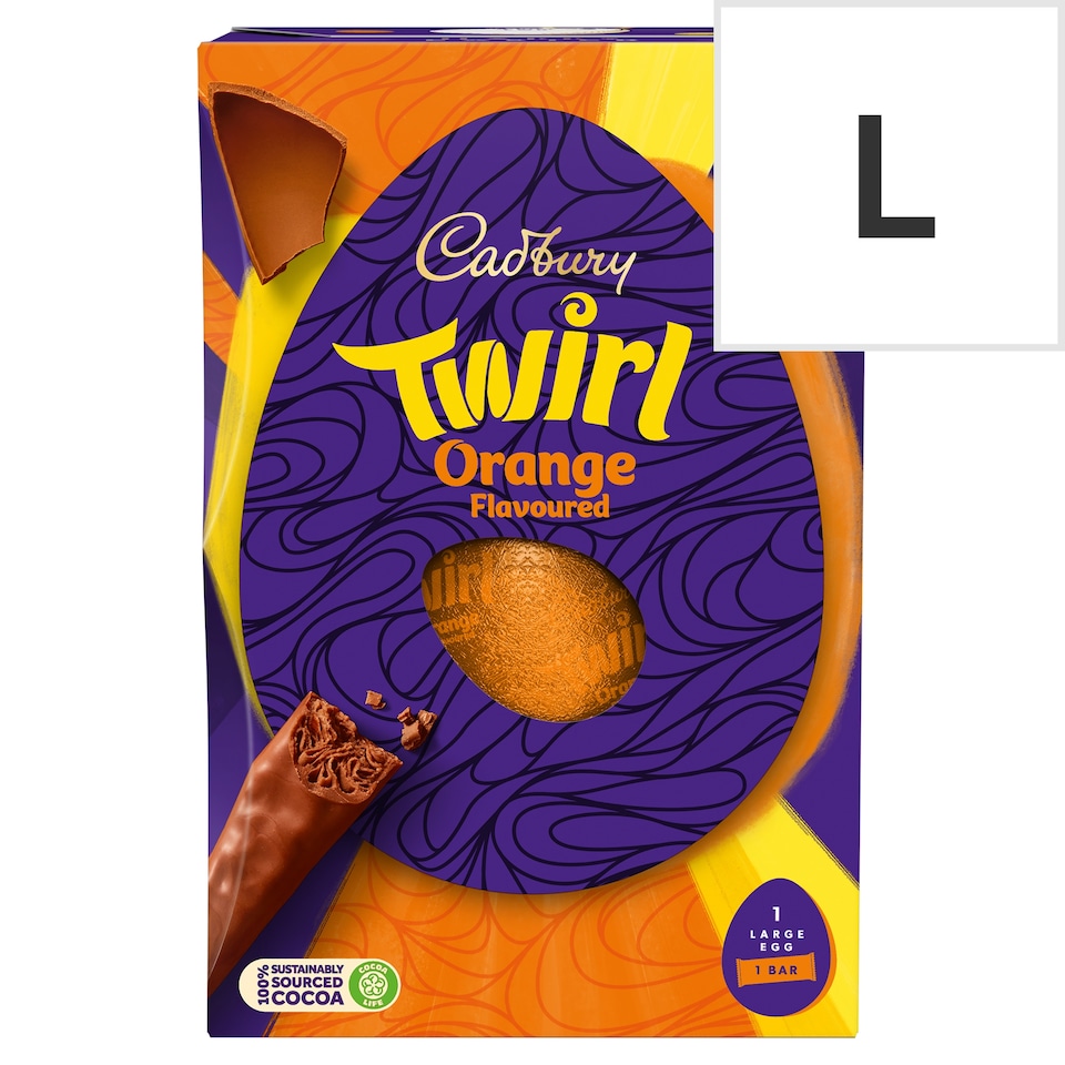 Cadbury Twirl Orange Chocolate Easter Egg 198g