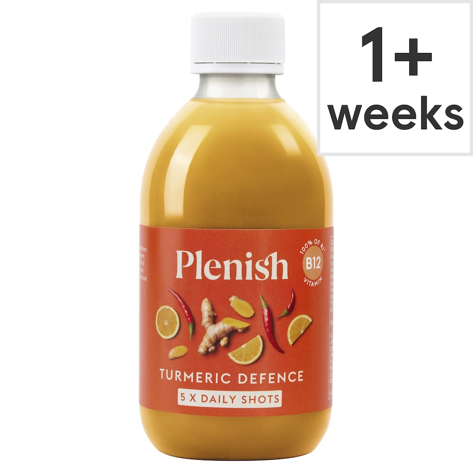 Plenish 5 Shots Turmeric Defence 300Ml Tesco Groceries