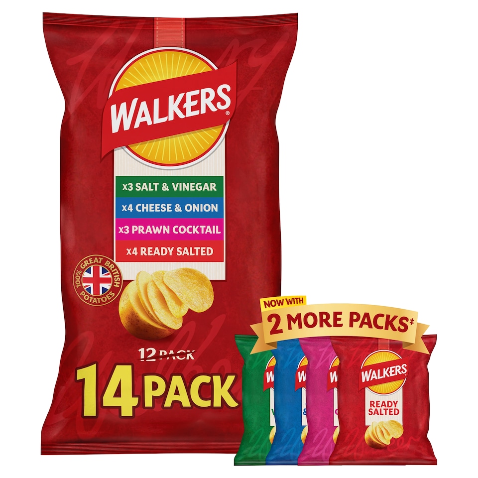 image 1 of Walkers Variety Multipack Crisps 14x25g