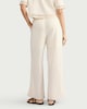image 4 of The F&F Edit Pure Cotton Lace Insert Wide Leg Trousers in Cream