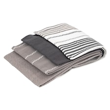 Tesco Grey Dobby Tea Towel 4 Pack Rs