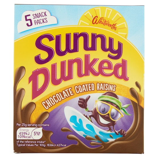 Sunny Raisin Chocolate Multipack 5X25g Tesco Groceries
