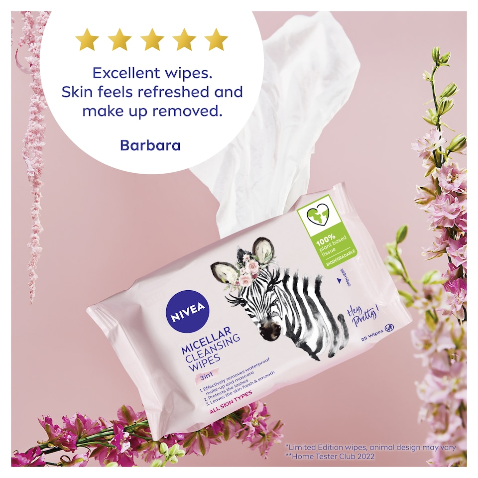 image 1 of NIVEA MicellAir Cleansing Face Wipes 25 Pack