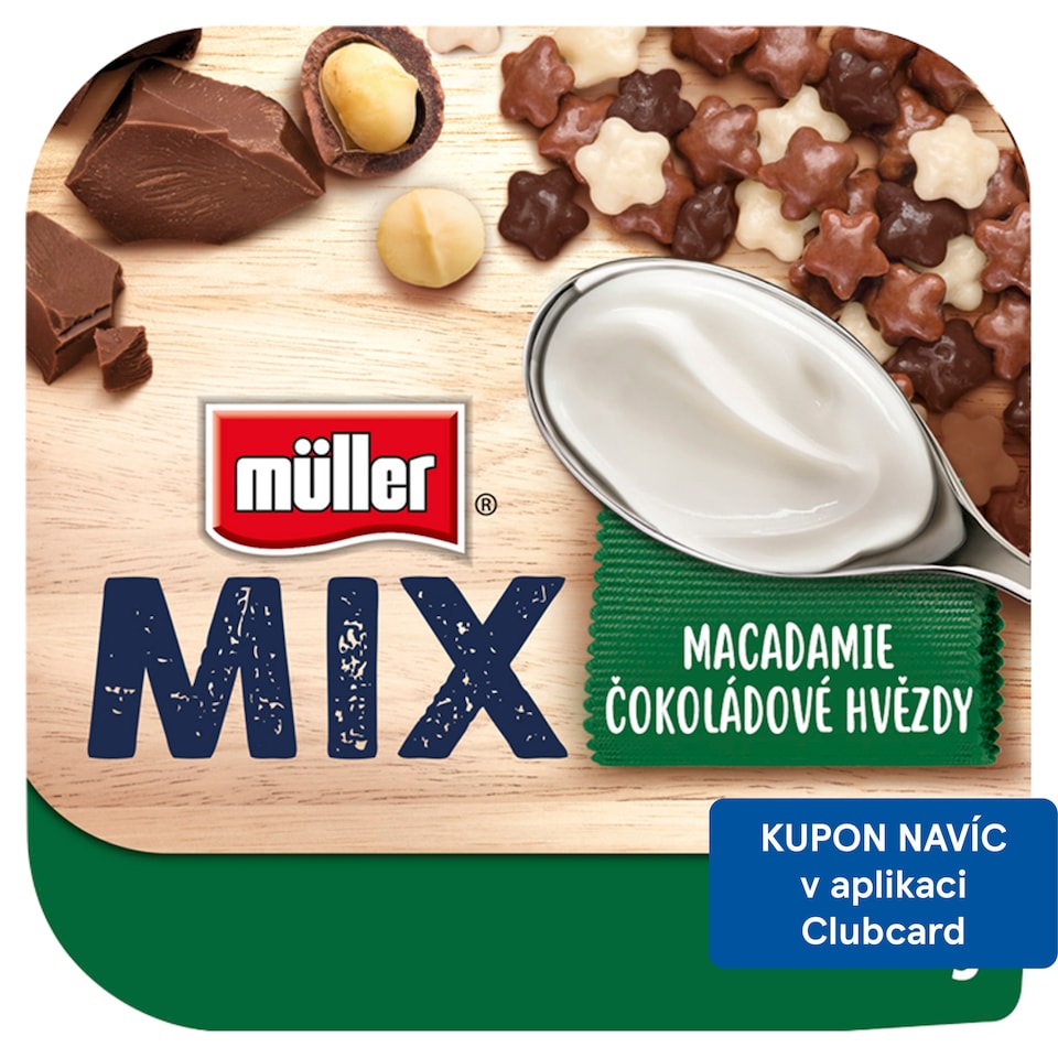 Müller Mix Jogurt s čokoládovými hvězdami 130g