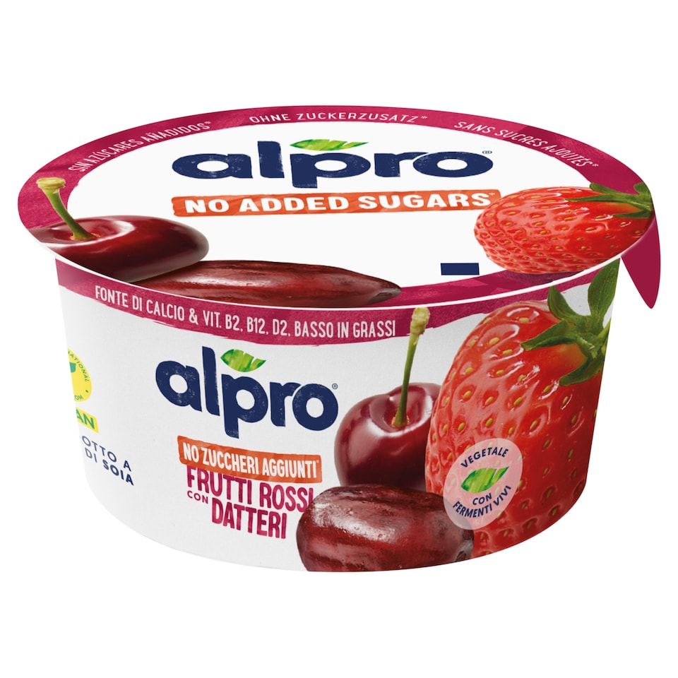 image 1 of Alpro Fermented Soy Preparation with Strawberries, Sour Cherries and Dates 135 g