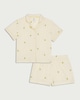 image 1 of F&F Girls 2-Piece Pure Cotton Lemon Shorts Pyjama Set in Yellow