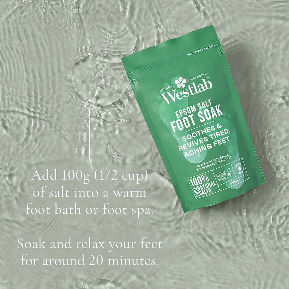 image 1 of Westlab Epsom Salt Foot Care with Arnica, Eucalyptus & Coconut Oil 450g