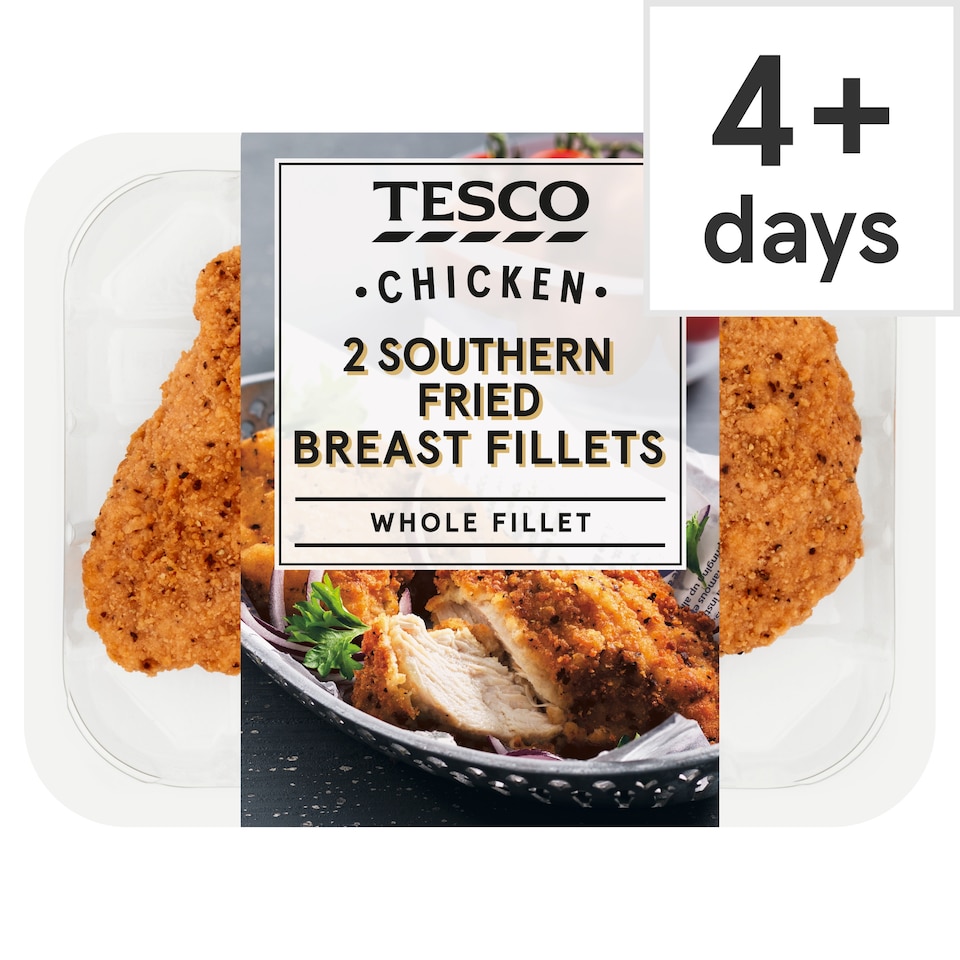 Tesco Southern Fried Breaded Chicken Fillets 300G