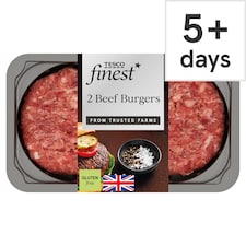 Tesco Finest 2 Beef Burgers 340g