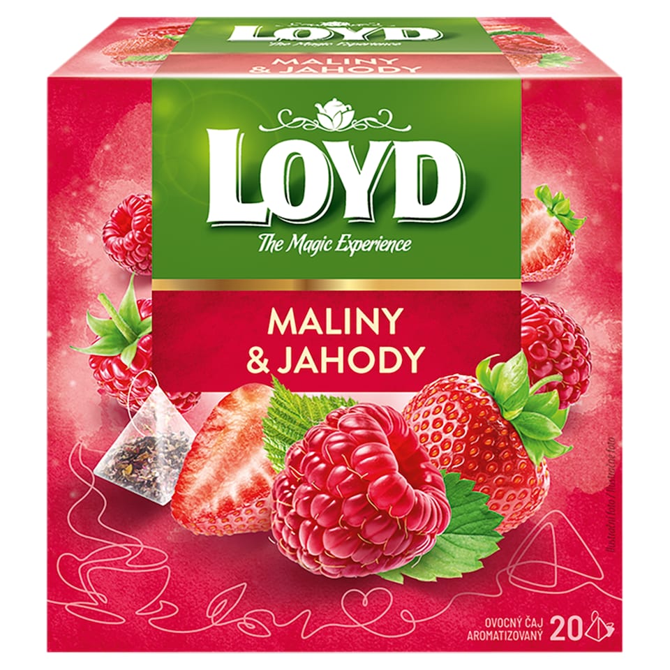 Loyd Ovocný čaj aromatizovaný maliny & jahody 20 x 2g (40g)