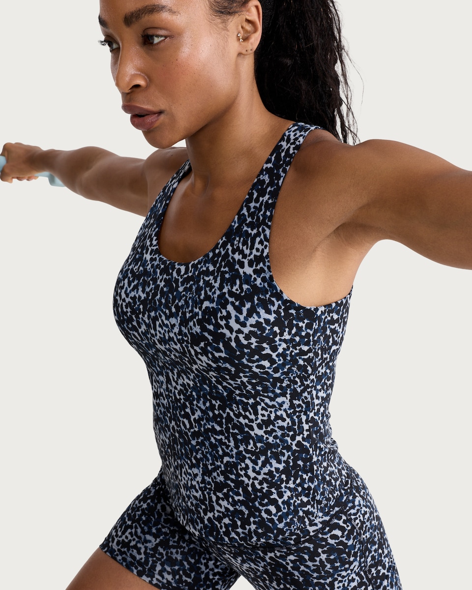 image 1 of F&F Active EVERYHOUR Racerback Vest in Multi Blue