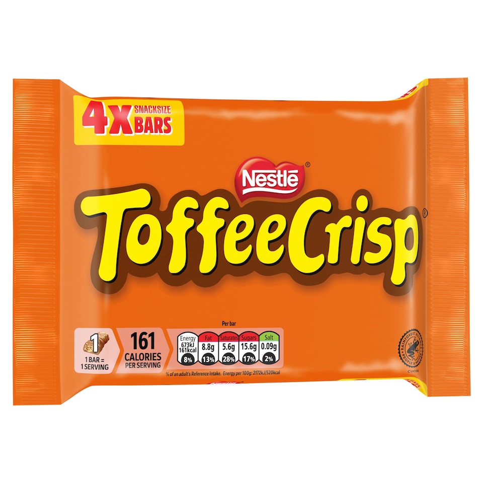 image 1 of Nestle Toffee Crisp 4 Pack 124G (R)