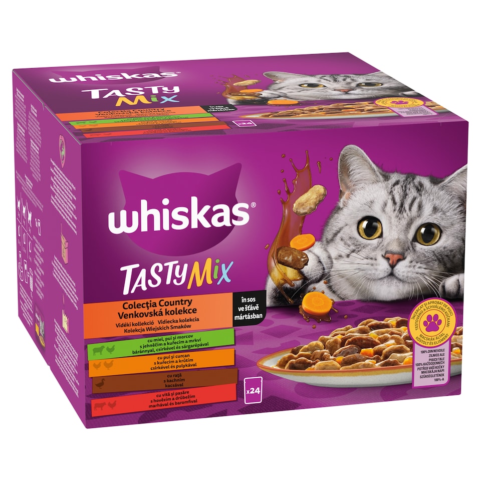 Whiskas Tasty Mix Venkovská kolekce ve šťávě 24 x 85g (2,04kg)