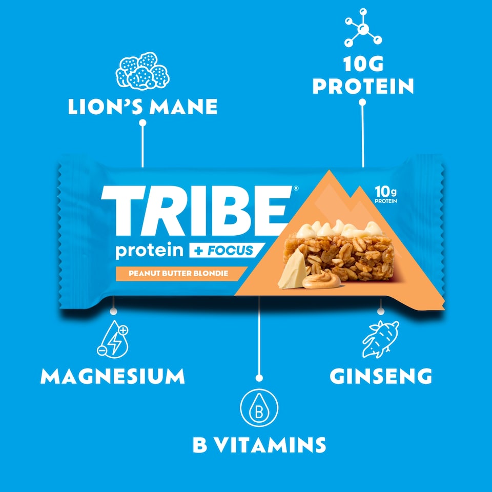image 1 of TRIBE Energy & Focus Peanut Butter Blondie 60g